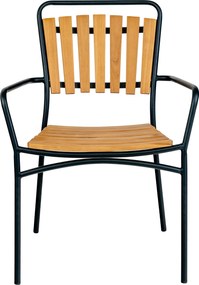 Záhradná stolička Canvoria 4 (prírodná + čierna). Akcia -9%. Vlastná spoľahlivá doprava až k Vám domov. 1146707