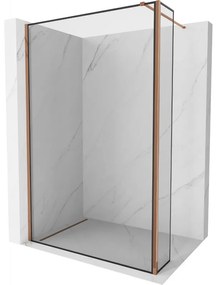 Mexen Kioto sprchová stěna Walk-in 140 x 30 cm, černý vzor, ružové zlato - 800-140-212-60-70-030