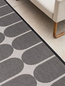 NORTHRUGS, Behúň Duet Bowen 106244 Black/White - na von aj na doma, 80x250, čiernobiela, chodba / predsieň