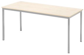 Jedálenský stôl JAMIE, 1800x800 mm, brezový laminát, šedá podnož