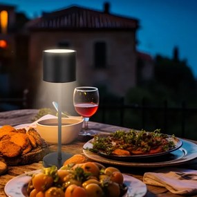 Briloner 7521015 - stmievateľná LED stolná lampa SIGO 2,5W/5V IP44 2600 mAh čierna