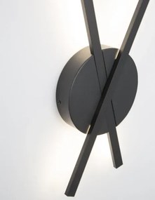 LED nástenné svietidlo Reslin 24.5 čierne
