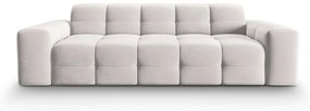 Svetlosivá zamatová pohovka 222 cm Kendal - Micadoni Home