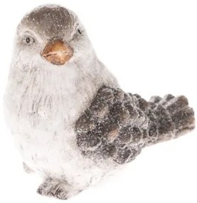 Keramický zasnežený vrabec 10,5 cm