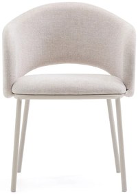 Krémovobiele čalúnené jedálenské kreslo Maina – Kave Home