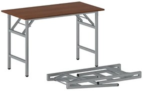 Konferenčný stôl FAST READY so striebornosivou podnožou 1200 x 600 x 750 mm, čerešňa