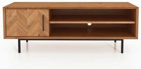 TV stolík z dubového dreva v prírodnej farbe 144x50 cm Abies - The Beds