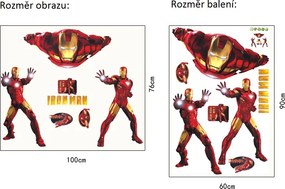 Veselá Stena 3D Samolepka Iron Man