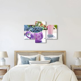 Obraz - čučoriedky v hrnčeku (90x60 cm)