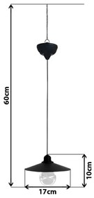 LED Solárny luster na lanku DINA 1,2V 200 mAh IP44