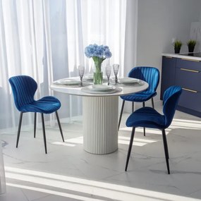 Jedálenská stolička DALLAS VELVET granátová