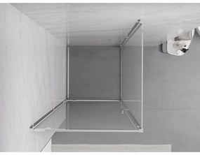 Mexen Exo, sprchovací kút s krídlovými dverami 85 x 85 cm, 6mm číre sklo, chrómový profil, 8181-085-085-01-00