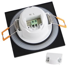 Sada 6 vstavaných bodových svetiel čiernych vrátane LED 3-stupňového stmievania IP65 - Simply