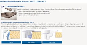 Blanco Legra 6 S, silgranitový drez 1000x500 mm, 1,5-komorový, biela, 522209