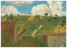 Sklenený obraz - Edouard Vuillard, Landscape of the Ile de France, reprodukcia (70x50 cm)