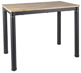 Čierny jedálenský stôl DAMAR 100x60 cm, dekor dub artisan