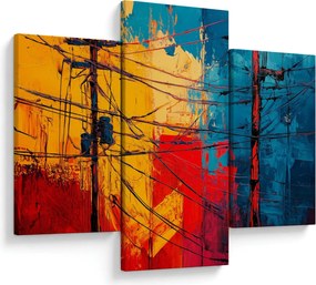 Obraz - Abstraktné elektrické vedenie (90x60 cm)