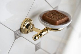 Sapho Sapho, PERLA mydeľnička, keramika, zlatá lesklá, PE1065
