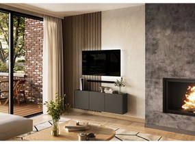 Antracitový TV stolík 138x45 cm Piana – Germania