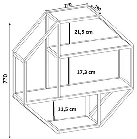 Čierna nástenná polica Actona Seaford
