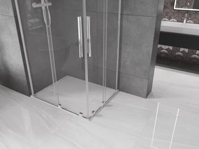 Mexen Velar L Duo, sprchový kút s posuvnými dverami 100 x 90 cm, 8mm číre sklo, chrómová, 871-100-090-02-03-01