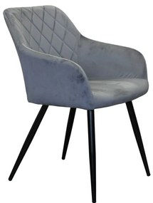 IDEA nábytok Jedálenská stolička DIAMANT sivý zamat