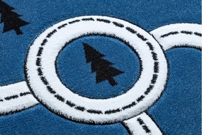 Dywany Łuszczów, Detský kusový koberec Petit Town streets blue, 140x190, modrá, detská izba