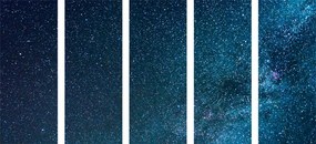 5-dielny obraz nádherná mliečna dráha medzi hviezdami Varianta: 200x100