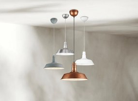 Kovové závesné svietidlo v matne striebornej farbe s kovovým tienidlom ø 36 cm Will – Reality