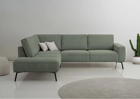 Zelená ženilková rohová pohovka (ľavý roh/do L) Amsterdam – Scandic