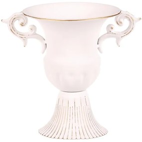 Autronic BONTEC Pohár kovový s uchami - aranžovacia, farba biela Farba: Biela