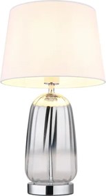 Globo 24142W - Stolová lampa CLASSY 1xE27/40W/230V biela/strieborná