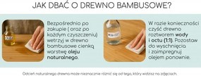 Erga Bambo, náhradná WC kefa so silikónovou hlavou a bambusovou rúčkou, 34 cm, biela / bambus, ERG-YKA-V.WCZ-BAMBO-WHT-SILKA