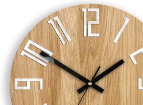 Nástěnné hodiny Slim Dub hnědo-černé
