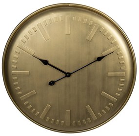 Zlaté kovové nástenné hodiny Audra - Ø 62 * 3 cm