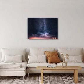 Sklenený obraz hviezdnej oblohy (70x50 cm)