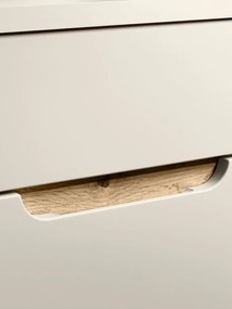 Koupelnová skříňka Bali Lava se zápustným umyvadlem 60 cm kašmírová/dub wotan