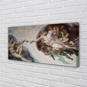 Obraz canvas Stvorenie Adama - Michelangelo 100x50 cm