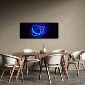 Obraz modrého abstraktného klbka (120x50 cm)