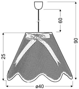 Candellux Žltý závesný luster Lola pre žiarovku E27 31-04673