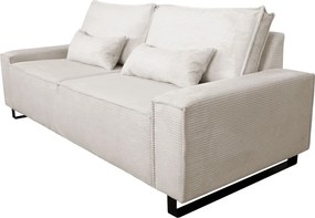 Trojmiestna pohovka Cassino, krémová štrukturovaná látka