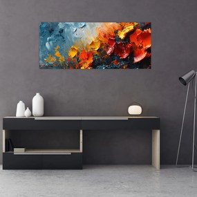 Obraz - Abstraktná maľba kvetov III. (120x50 cm)