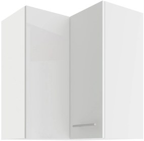 Horná rohová kuchynská skrinka Lavera 60x60 GN-72 2F (90°) (korpus: biela + front: lesk biely). Vlastná spoľahlivá doprava až k Vám domov. 1134525