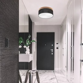 Brilagi - LED Stropné svietidlo BELLADONNA 2xE27/15W/230V pr. 40 cm čierna/dub