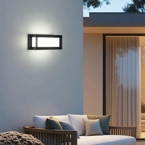 Brilagi - LED Vonkajšie nástenné svietidlo s pohybovým senzorom PARKER LED/12W/230V čierne IP44