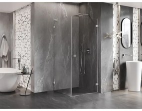 Mexen Lunar-B L výklopný sprchový kút pravý 70 x 70 cm, číre sklo, chrómová, 832L-070-070-01-00-P