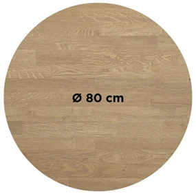 FAMEG OAK 27 MM - MASÍVNA STOLOVÁ DOSKA Ø 80 cm