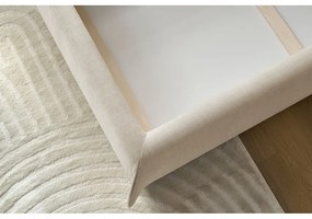 Béžová čalúnená dvojlôžková posteľ s úložným priestorom s roštom 180x200 cm Clothilde – Bobochic Paris