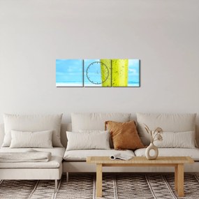 Obraz - kiwi smoothie (s hodinami) (90x30 cm)