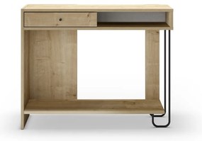Konzolový stolík s doskou v dubovom dekore v prírodnej farbe 35x100 cm Saturne – Marckeric